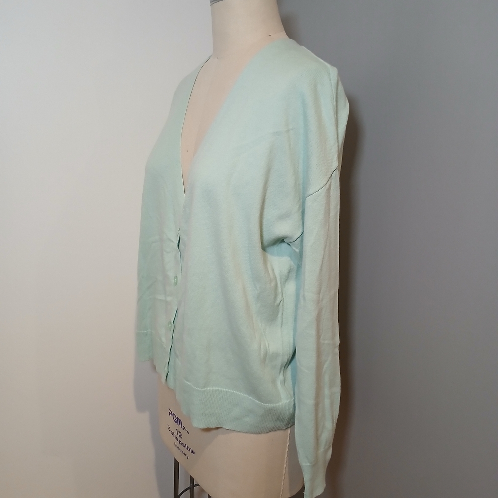 Gap Seafoam Button Front Cardigan Size L - Picture 2 of 6